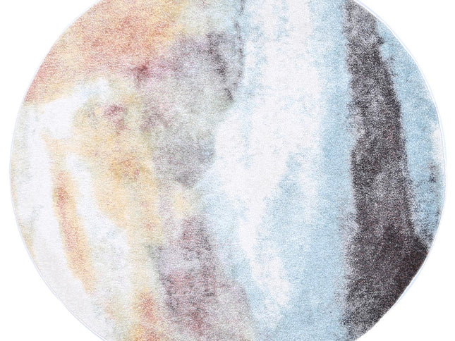 Santa Fe Zia Water Art Multi Round Rug