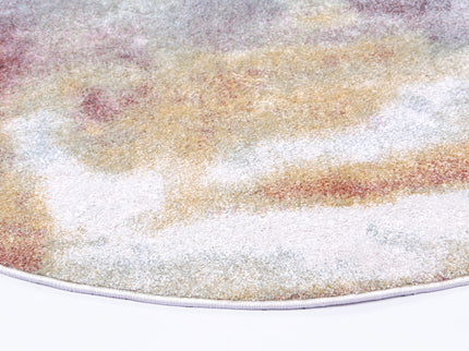 Santa Fe Zia Water Art Multi Round Rug