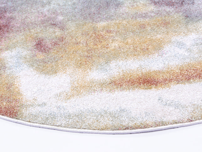 Santa Fe Zia Water Art Multi Round Rug