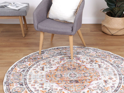 Santa Fe Medallion Rustic Round Rug