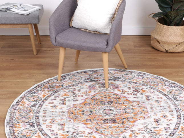 Santa Fe Medallion Rustic Round Rug