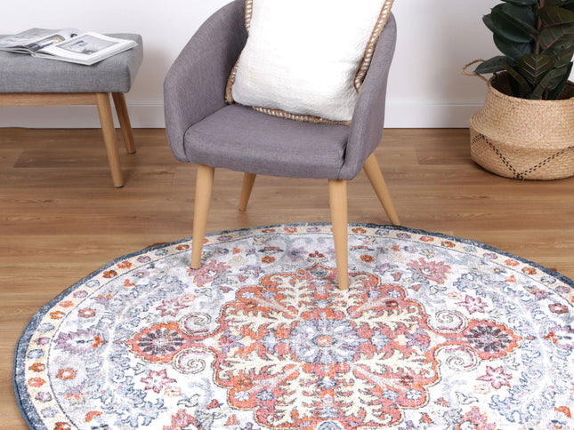 Santa Fe Morelia Vintage Multi Round Rug