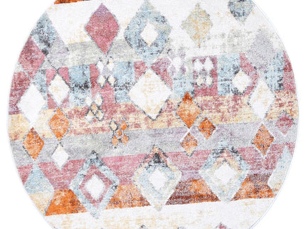 Santa Fe Mateo Tiled Multi Round Rug
