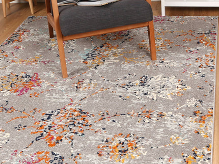 Sicily Catina Grey & Multi Contemporary Rug