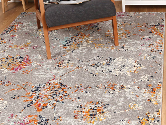 Sicily Catina Grey & Multi Contemporary Rug