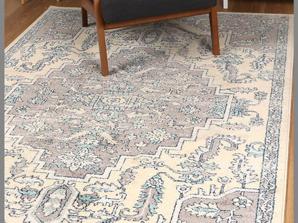 Sicily Avola Grey & Blue Transitional Rug