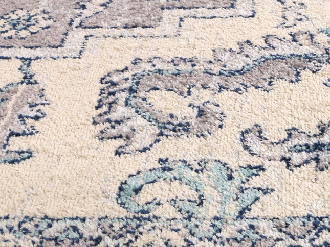 Sicily Avola Grey & Blue Transitional Rug