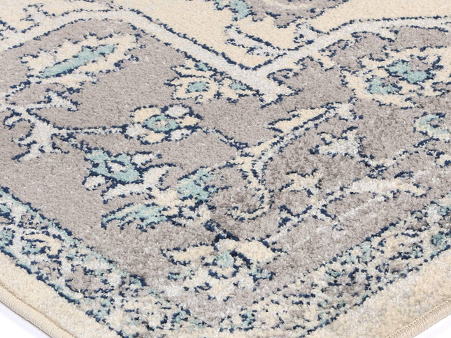 Sicily Avola Grey & Blue Transitional Rug
