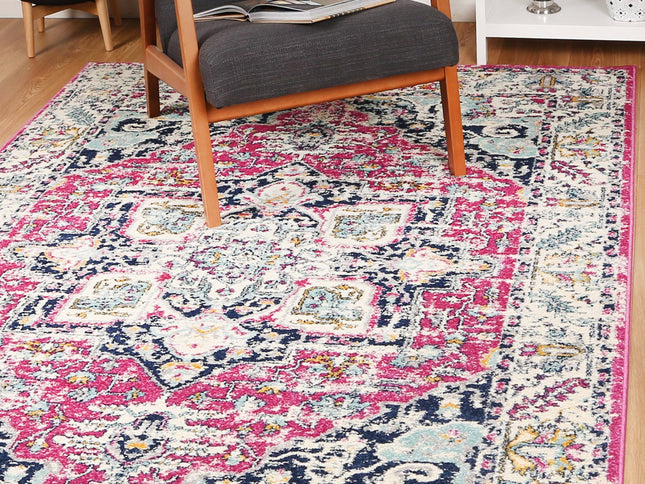 Sicily Carleone Pink & Blue Transitional Rug