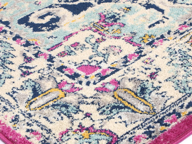 Sicily Carleone Pink & Blue Transitional Rug