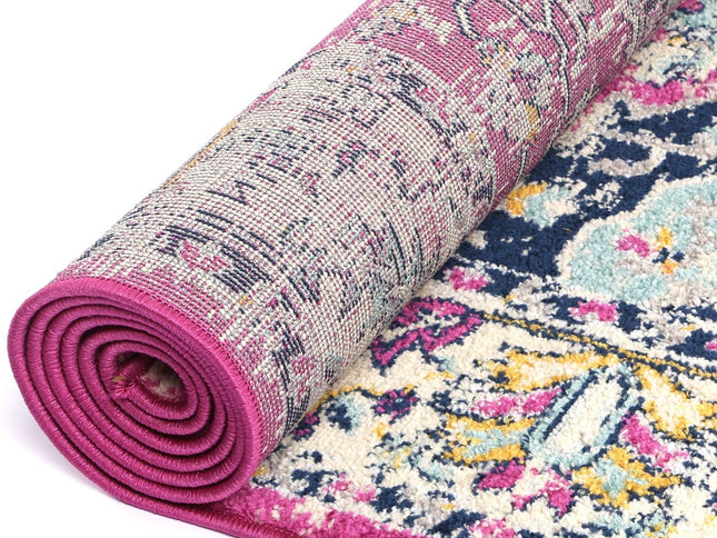 Sicily Carleone Pink & Blue Transitional Rug