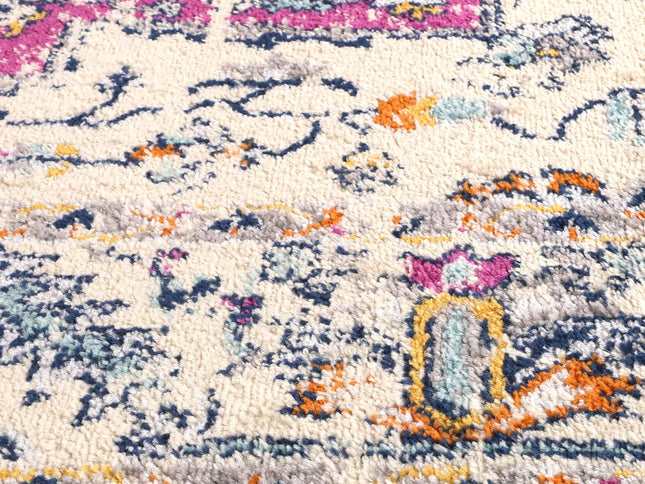 Sicily Nicosia Navy & Pink Transitional Rug