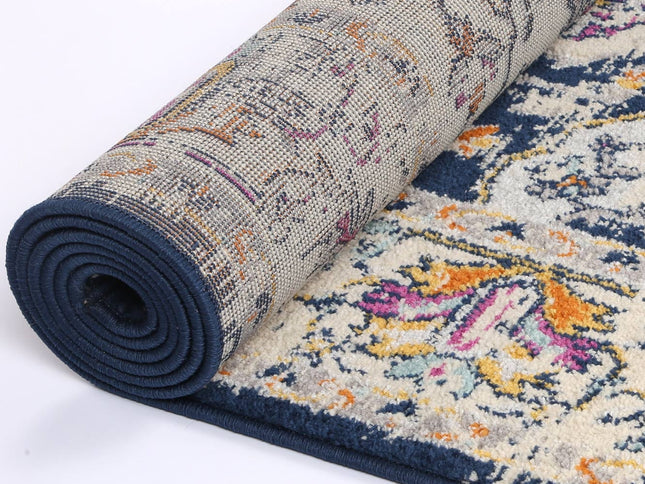 Sicily Patti Navy Traditional Rug