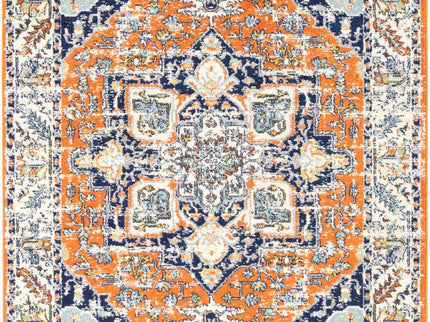 Sicily Messina Orange & Blue Transitonal Rug