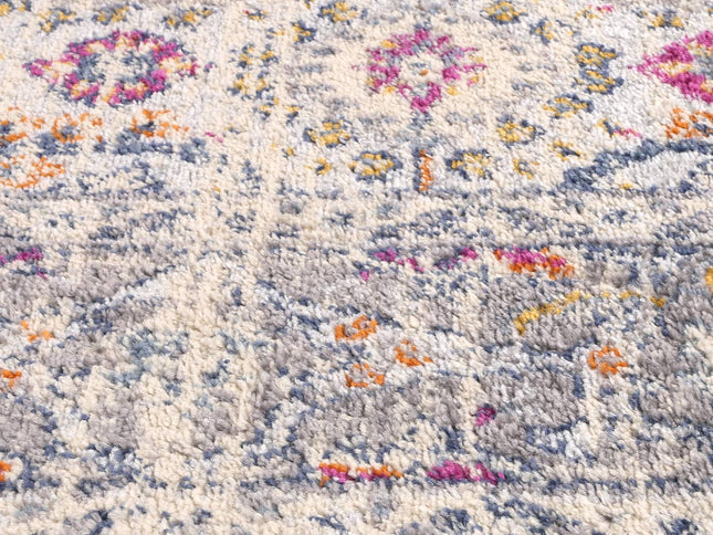 Sicily Ferla Grey & Multi Transitional Rug