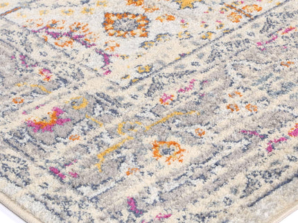 Sicily Ferla Grey & Multi Transitional Rug