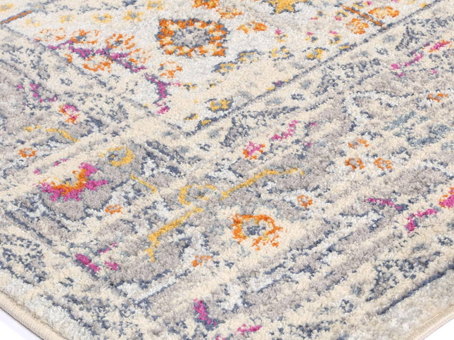 Sicily Ferla Grey & Multi Transitional Rug