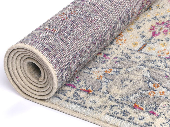 Sicily Ferla Grey & Multi Transitional Rug