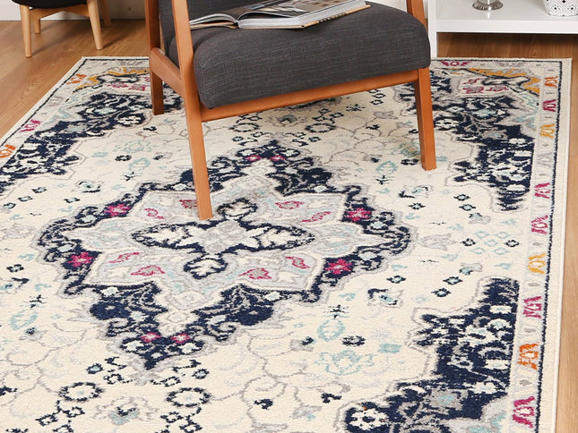 Sicily Acate Ivory & Multi Transitional Rug