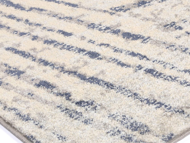 Sicily Ferraro Ivory & Blue Geometric Rug