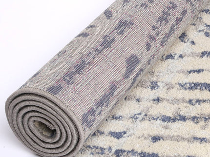 Sicily Ferraro Ivory & Blue Geometric Rug