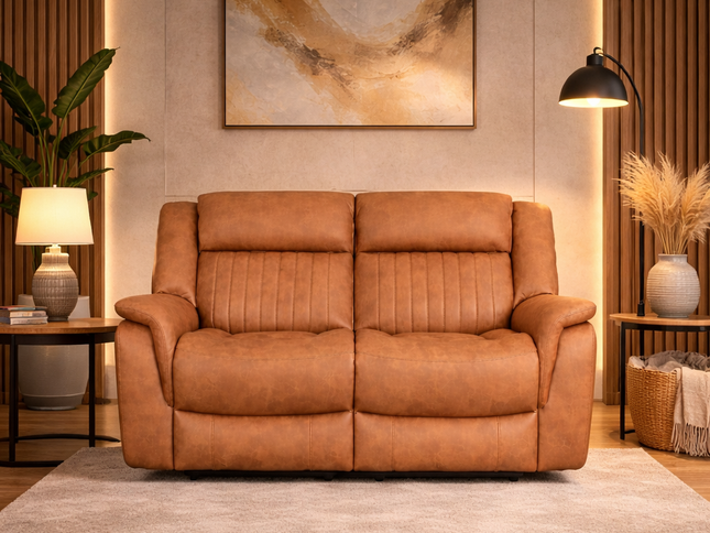 Selby 2 Seater Electric Recliner - Tan