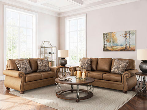Shadsburne 3+2 Sofa Pair - Earth Fabric