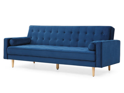 Sofia 3 Seater Sofa Bed - Blue Velvet
