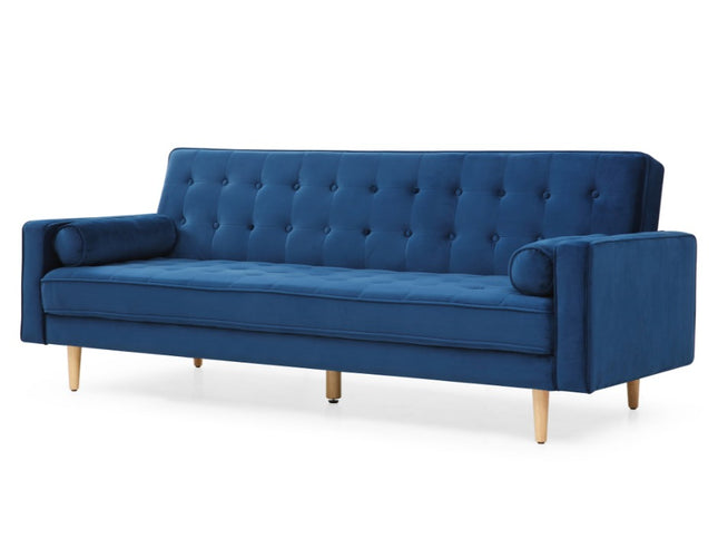 Sofia 3 Seater Sofa Bed - Blue Velvet