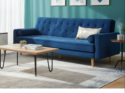Sofia 3 Seater Sofa Bed - Blue Velvet
