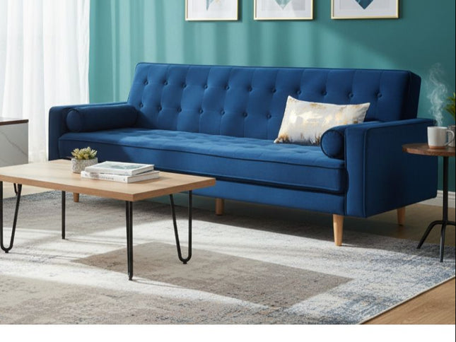 Sofia 3 Seater Sofa Bed - Blue Velvet