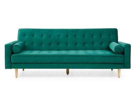 Sofia 3 Seater Sofa Bed - Green Velvet