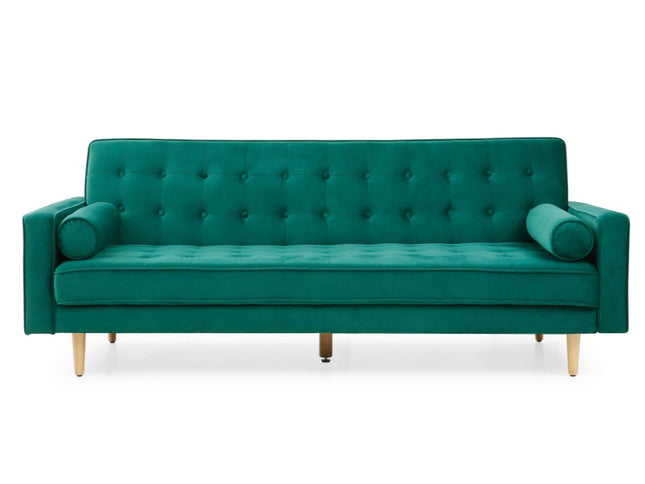 Sofia 3 Seater Sofa Bed - Green Velvet
