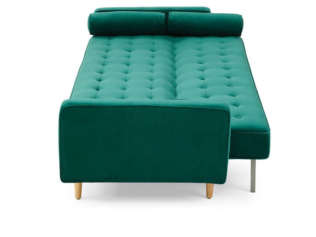 Sofia 3 Seater Sofa Bed - Green Velvet
