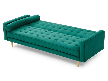 Sofia 3 Seater Sofa Bed - Green Velvet