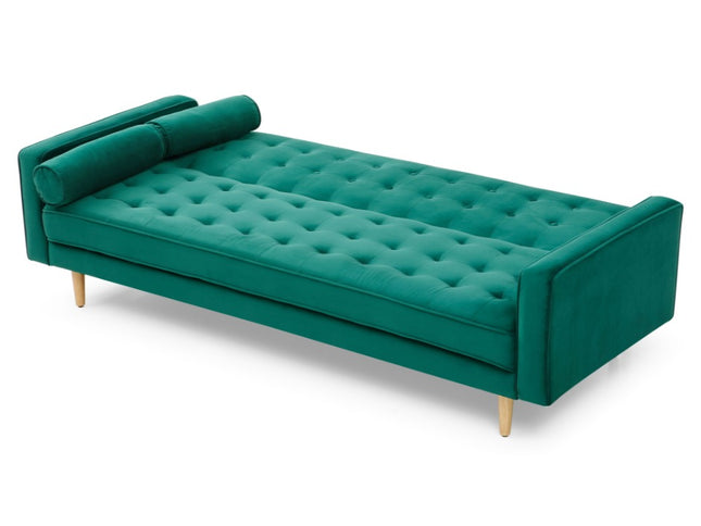 Sofia 3 Seater Sofa Bed - Green Velvet