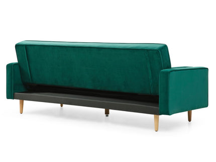 Sofia 3 Seater Sofa Bed - Green Velvet