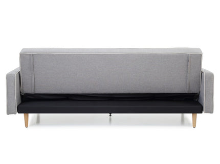 Sofia 3 Seater Sofa Bed Grey with White Piping