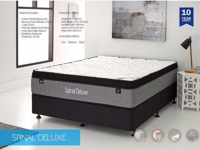 Spinal Deluxe King Mattress Plush