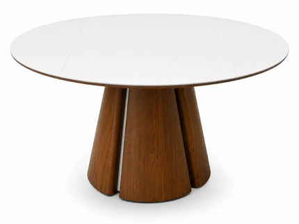 Valentino 5Pce Round Extendable Dining Suite W/ Flynn Chairs