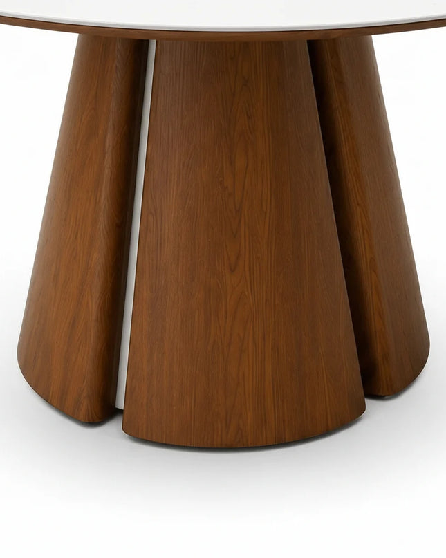 Valentino Round Extendable Dining Table with Micro Crystal Stone