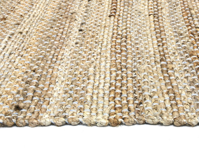 Taj Blue Natural Basket Weave Jute Rug