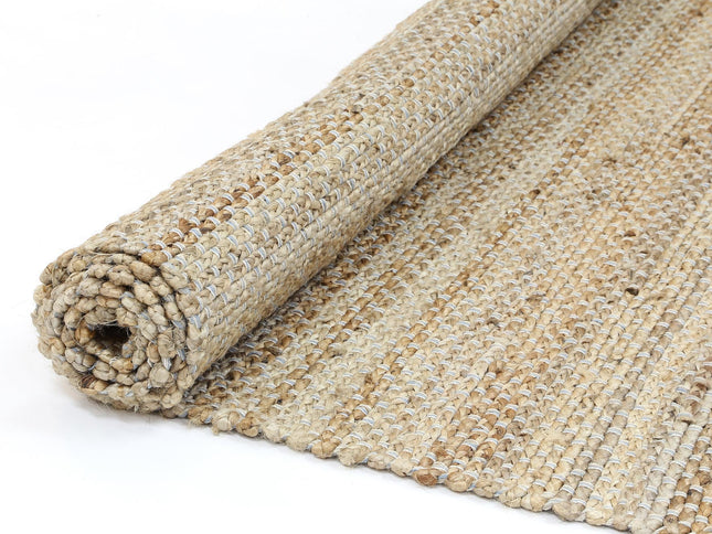 Taj Blue Natural Basket Weave Jute Rug