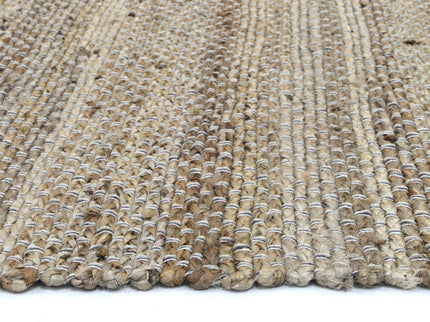 Taj Grey Natural Basket Weave Jute Rug