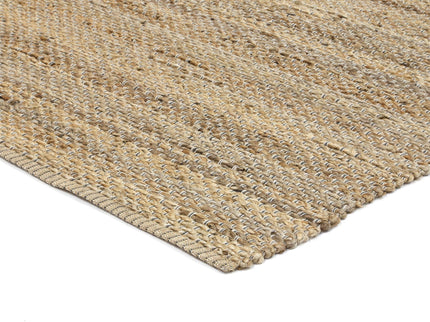 Taj Grey Natural Basket Weave Jute Rug
