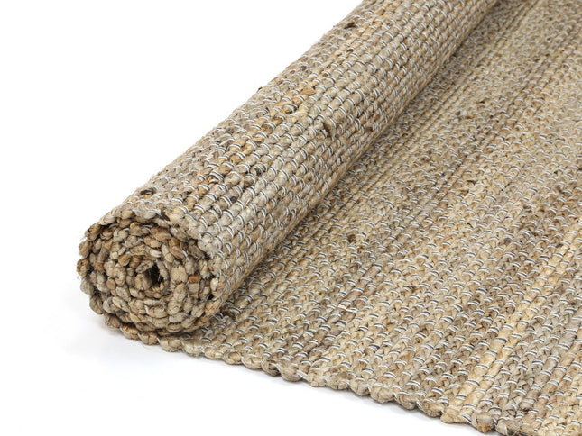 Taj Grey Natural Basket Weave Jute Rug