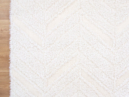 Tender Chevron Cream Shag Rug