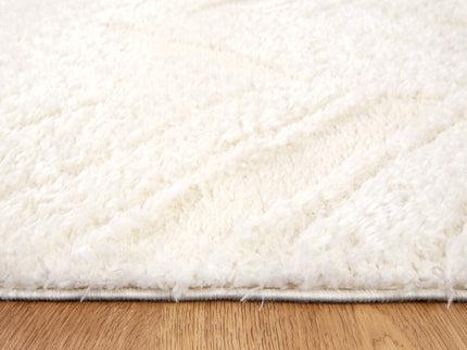 Tender Chevron Cream Shag Rug