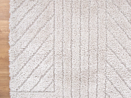 Tender Modern Beige Shag Rug