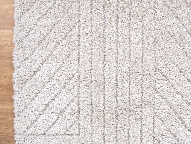 Tender Modern Beige Shag Rug